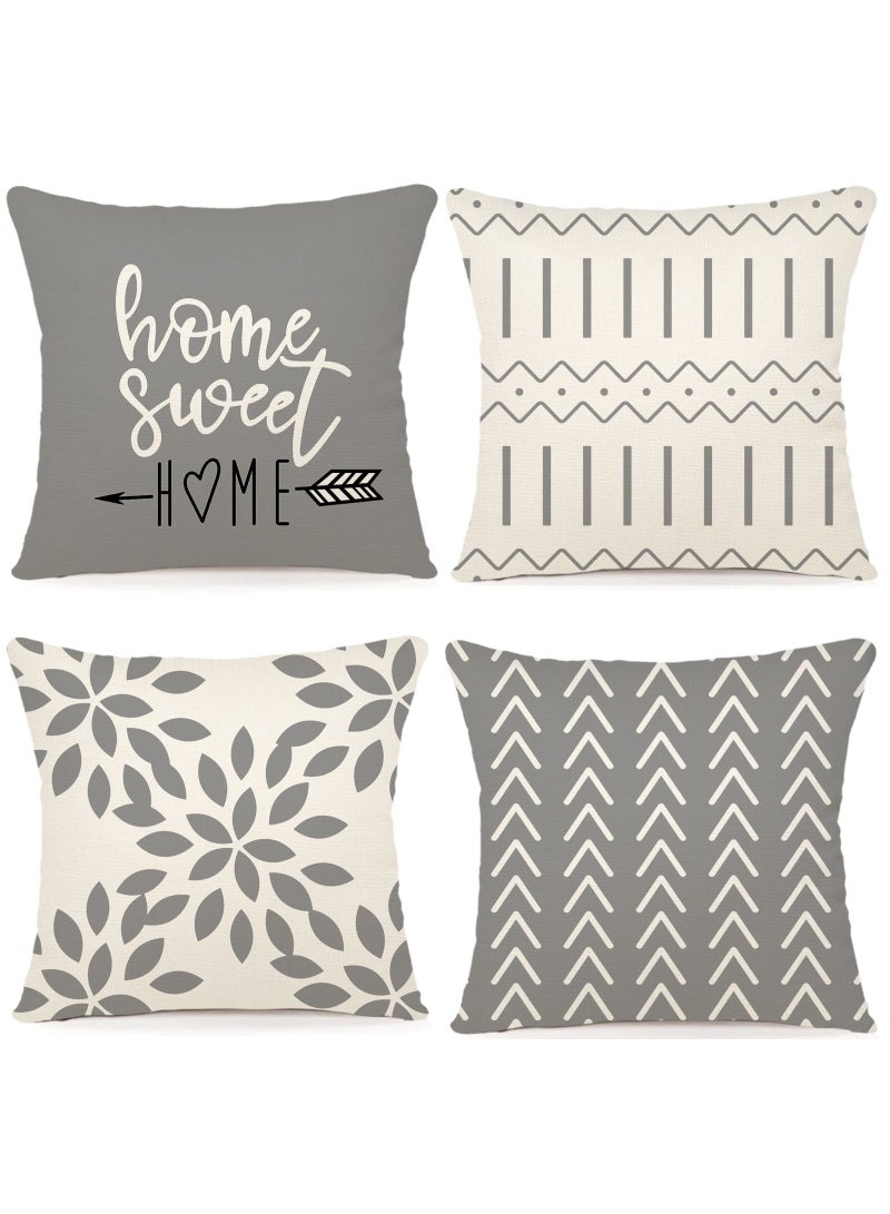 دايتويز أغطية وسائد، غطاء وسادة للأريكة الحديثة، غطاء وسادة من نسيج الكتان المزخرف للاستخدام الخارجي لسيارة الأريكة والسرير - Image 2